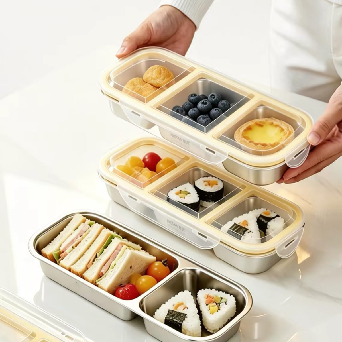 Home Cooking Food - Conteneur de stockage alimentaire en acier