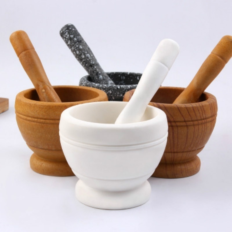 Mortar Pestle Granite - Mortier et pilon en granit, presse-ail,