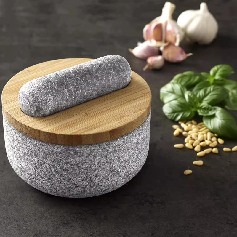 Mortar Pestle Granite - Pilon en granit avec revêtement en