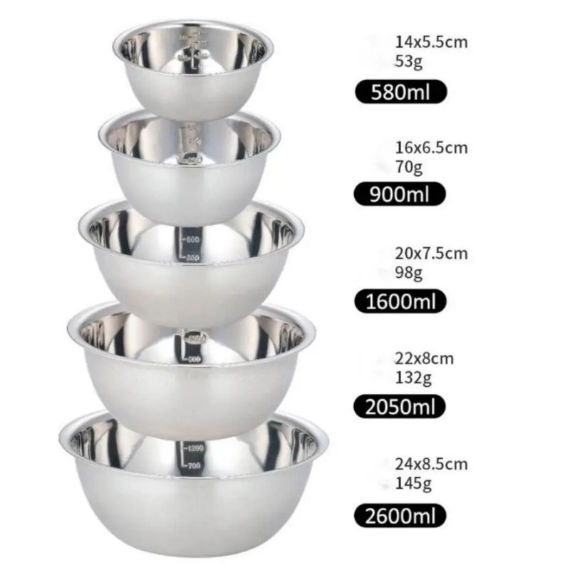 Home Cooking Supplies - Bols de cuisine portables en acier