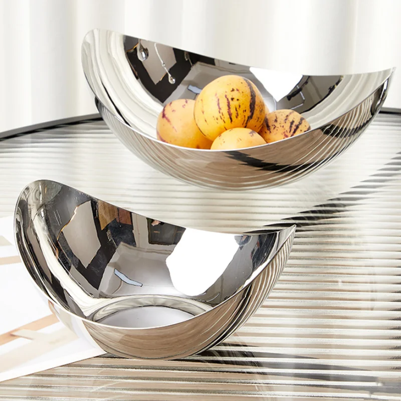Home Cooking Dishes - Assiette de service en acier inoxydable,