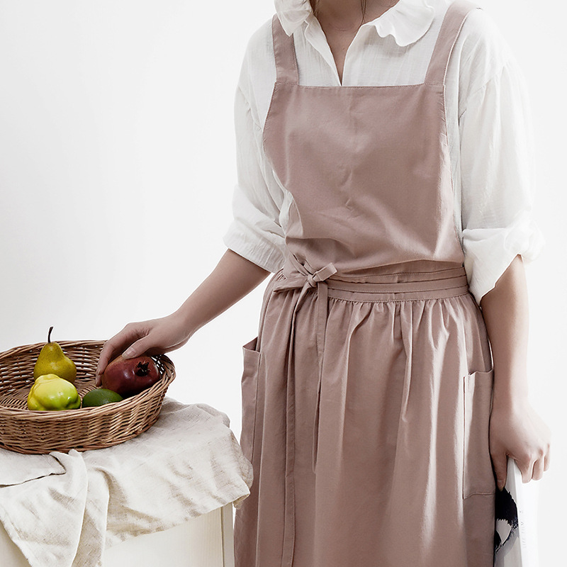 Home Cooking In Japanese - Tablier à bretelles en coton et