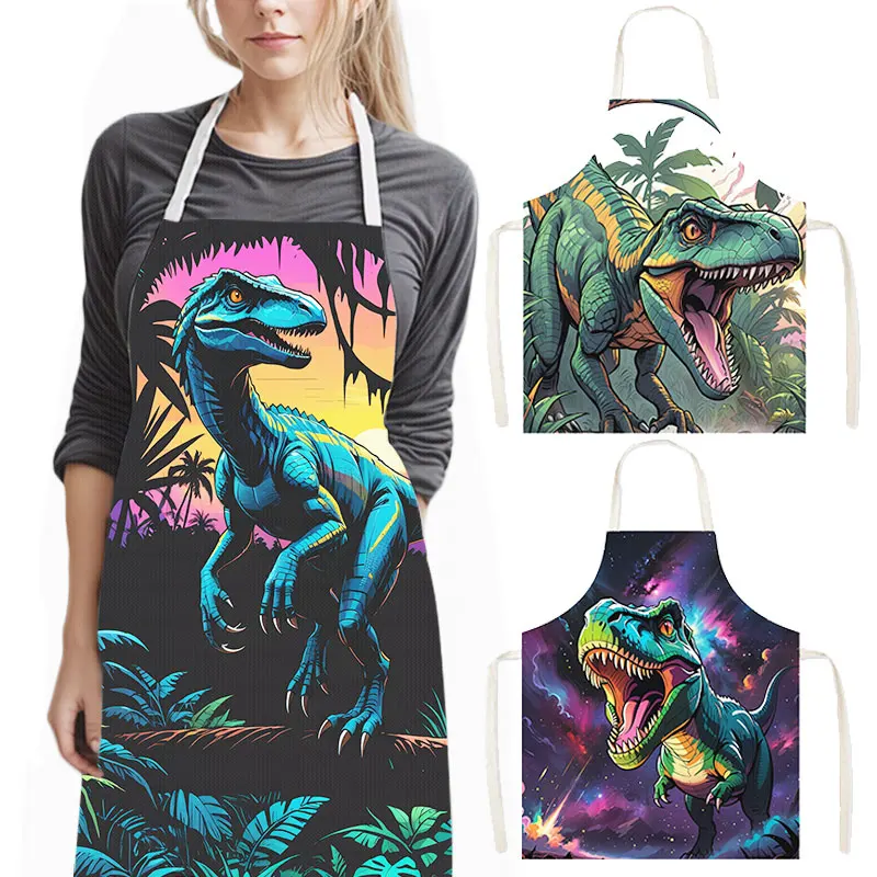 Home Cooking Chef - Tablier de cuisine imprimé dinosaure mignon,