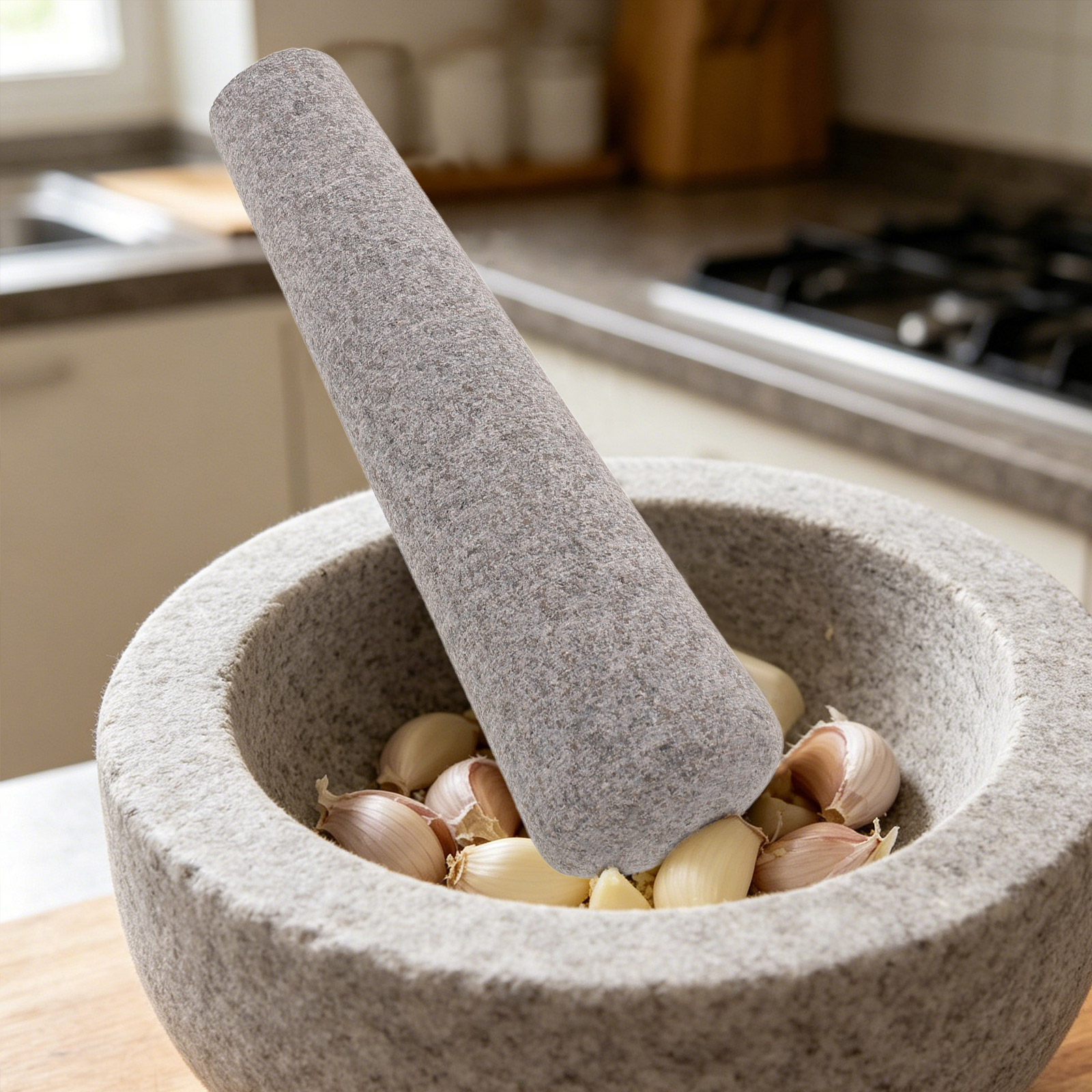 Pilon et pierre à moudre en gr - Mortar Pestle Granite avis et prix
