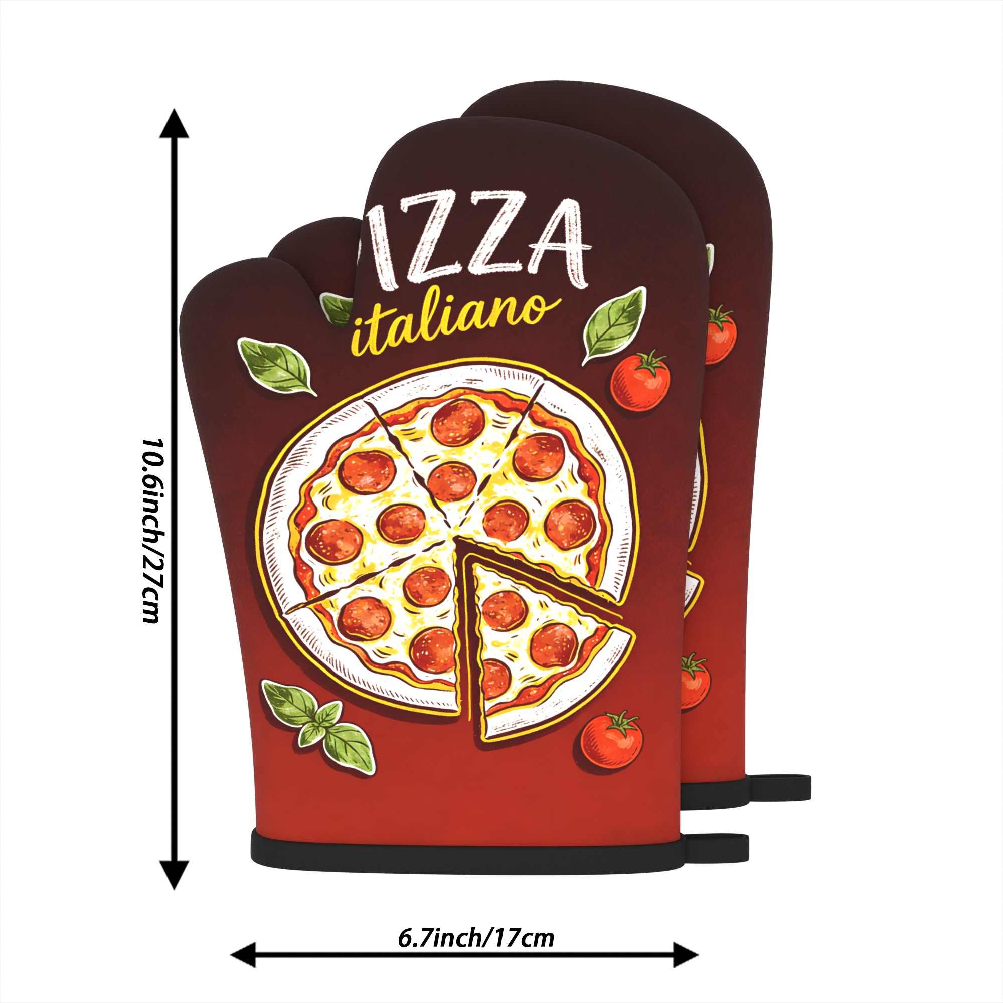 Gants de cuisine imprimés Pizz - Home Cooking Chef avis et prix