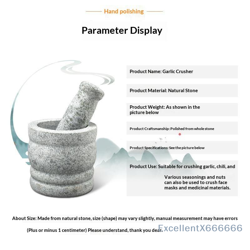 Pillette et mortier en granit  - Mortar Pestle Granite avis et prix