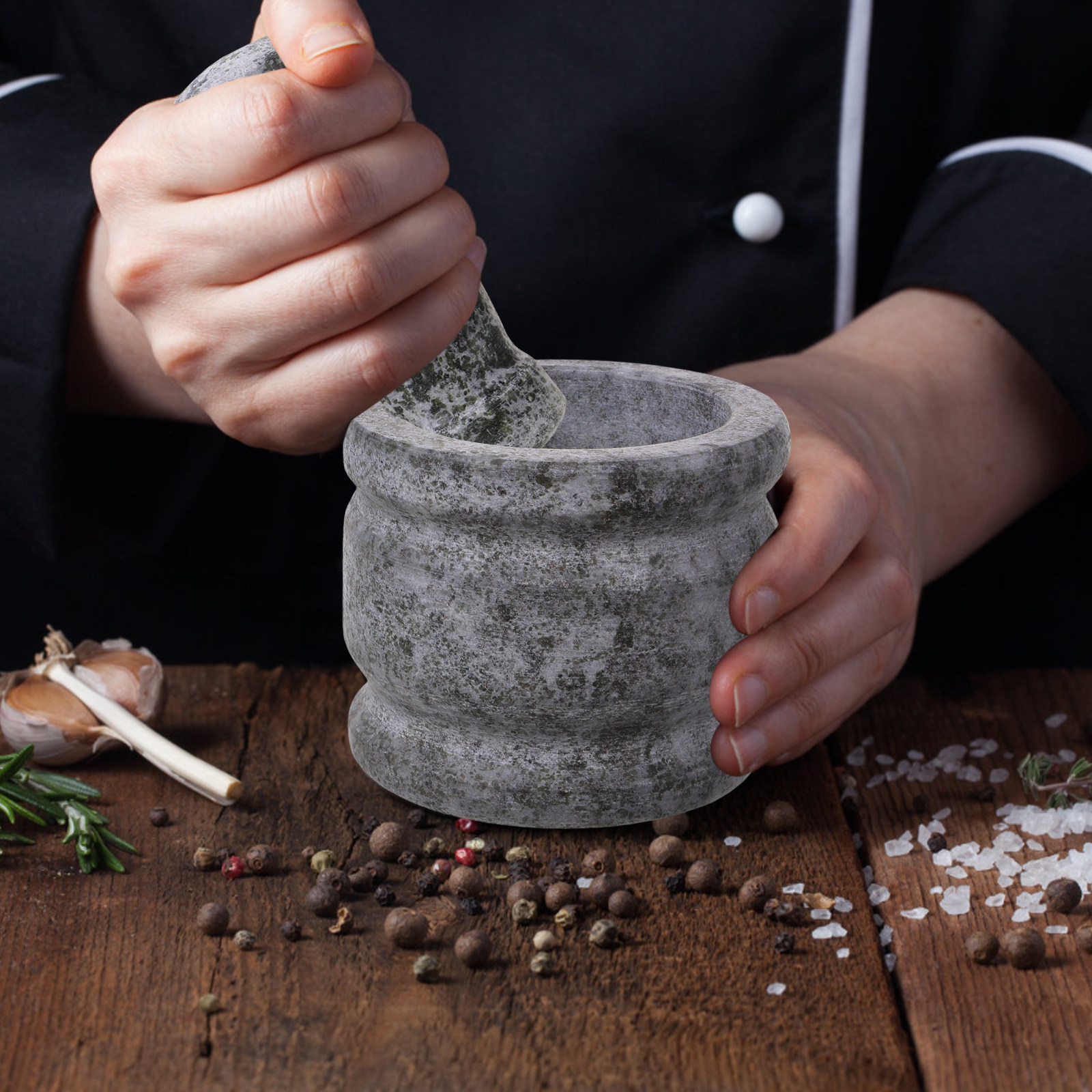 1 ensemble de mortier et pilon - Mortar Pestle Granite avis et prix