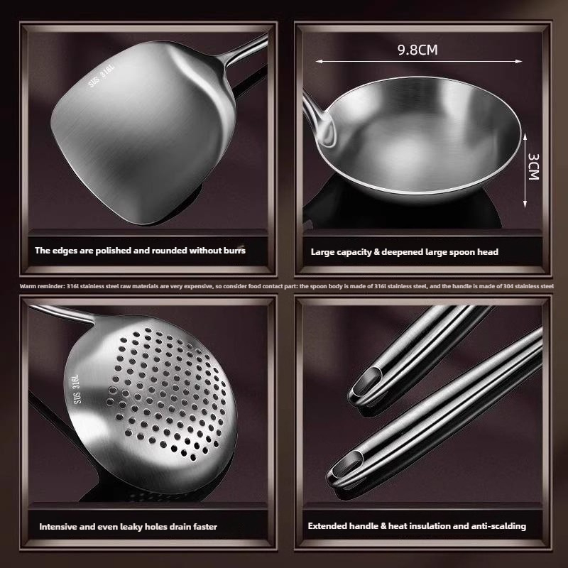Spatule de cuisine en acier in - Home Cooking Utensil Set avis et prix
